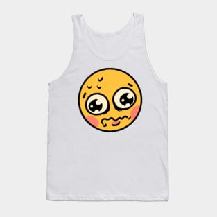 Nervous cursed emoji Tank Top